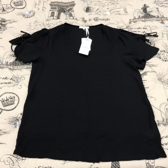 Pleione V-Neck Tie Sleeve Tee - Picture 3 of 8